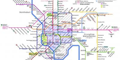 Bangkok carte du métro de 2016