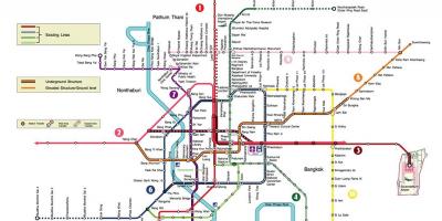 Bangkok station de métro la carte