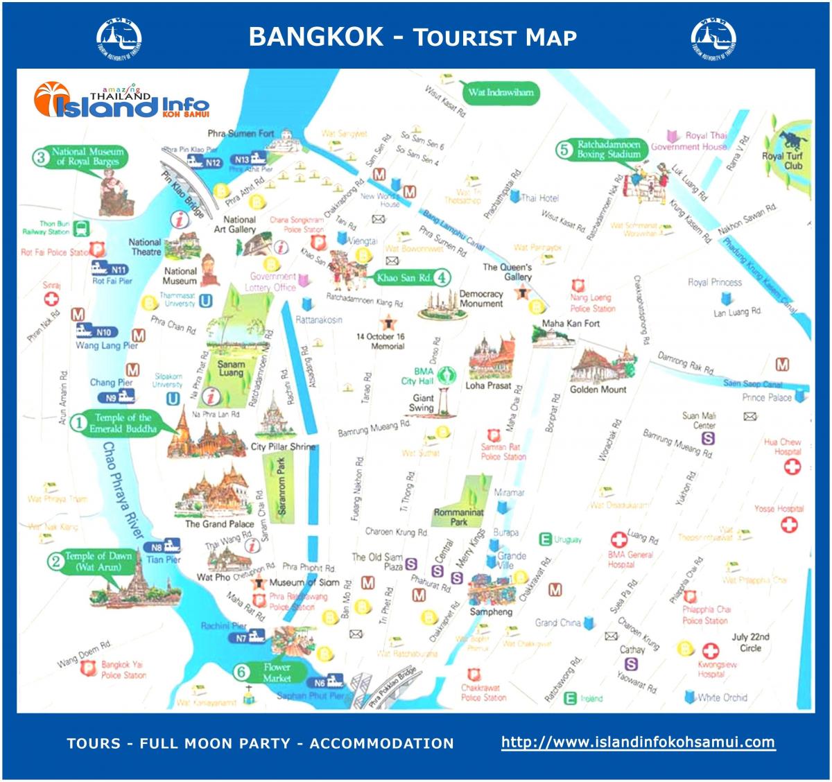 bangkok guide de voyage carte