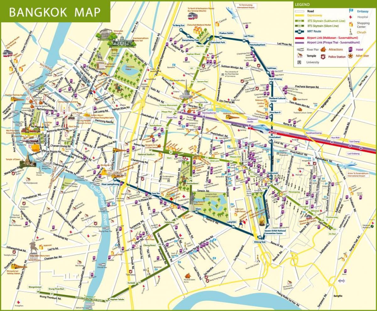 carte de bangkok, rue
