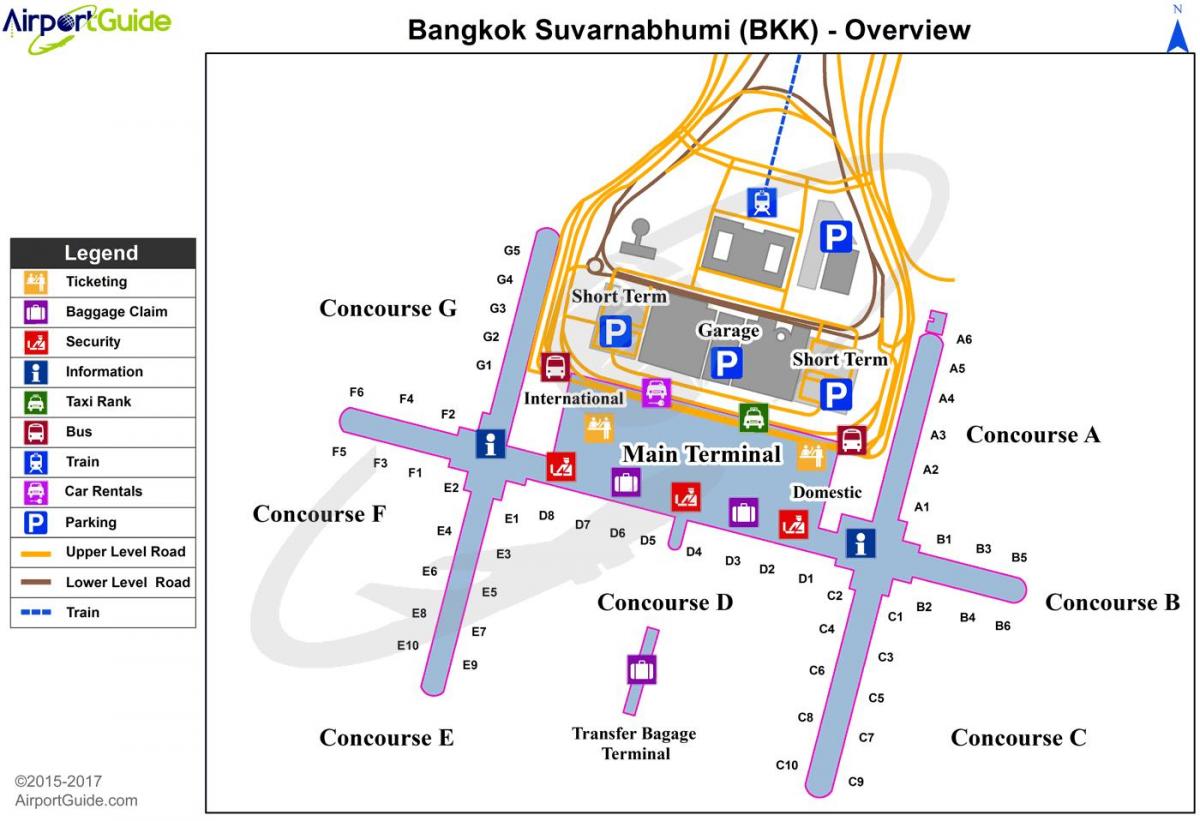 carte de l'aéroport bkk