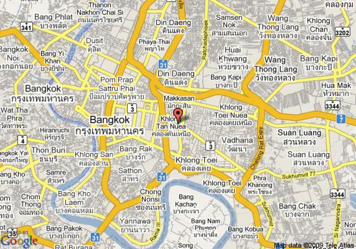 carte de la zone sukhumvit de bangkok