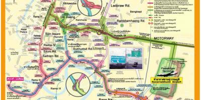 Carte de bangkok autoroute
