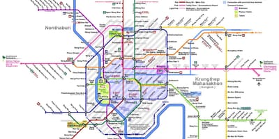 Bangkok carte du métro de 2016