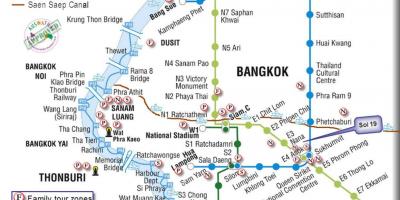 Les transports publics bangkok carte