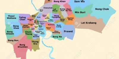 Carte de bangkok et environs