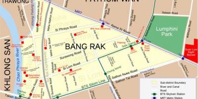 Carte de bangkok quartier rouge