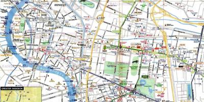 Bangkok carte touristique anglais