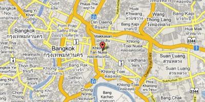 Carte de la zone sukhumvit de bangkok