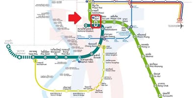 Carte de siam paragon à bangkok